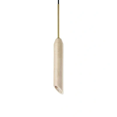 Abbildung von Hängeleuchte Marble Art, sandfarben, Marmor, Höhe 30 cm