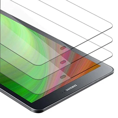 Abbildung von Cadorabo 3X Tablet Panzer Schutz Glas für Samsung Galaxy Tab S2 (9.7 Zoll) 3 Stück Schutzfolie in Ultra Klar Hüllen freundlich Gehärtetes (Tempered) Dipslayschutz Folie 9H Anti Kratzer