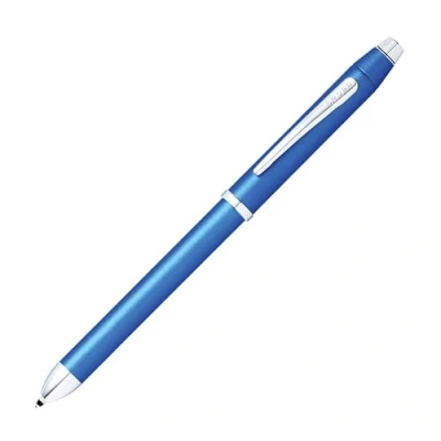 Abbildung von Cross Tech 3+ Multifunktionsschreibgerät (Geschenkbox, Drehbleistift, Kugelschreiber, Radierer/Stylus Kappe) Metallic Blau