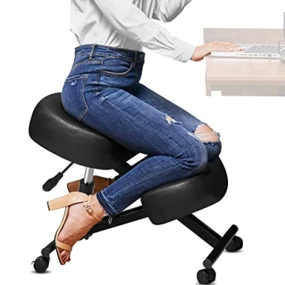 Abbildung von Himimi （Verbesserte Dickere Kniestuhl Ergonomischer Verstellbarer Kniehocker Haltungskorrekturstuhl Orthopädischer für Zuhause und Büro