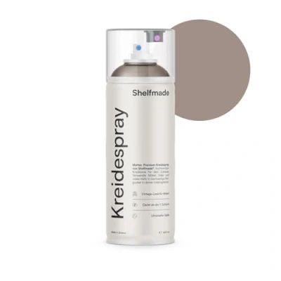 Abbildung von shelfmade Kreidespray braun hochwertiges Kreidefarbe Spray in matte Chalk Sprayfarben deckendes (Coffee Kaffeebraun)