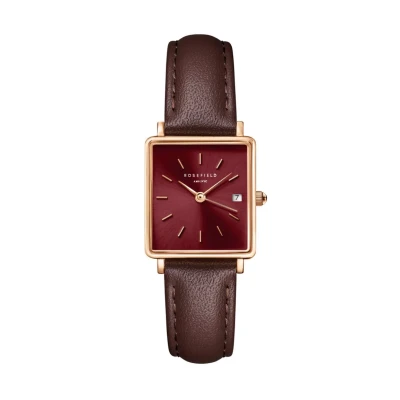 Abbildung von Rosefield THE BOXY XS Uhr, Damen, Größe: One Size, Burgundy rose gold