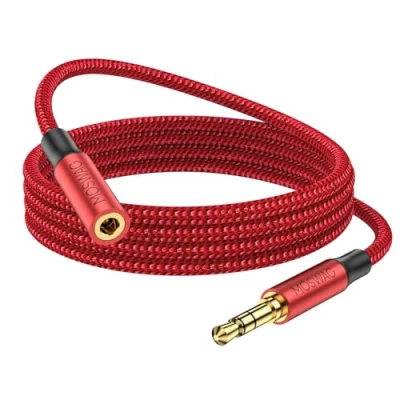 Abbildung von MOSWAG 3.5mm Klinke Verlängerung 8M, 3,5mm Kopfhörer Verlängerungskabel, 3.5 mm Stereo Aux Verlängerungs Kabel mit Vergoldetem Stecker Kompatibel Phone oder Smartphones,Kopfhörer,Media Player