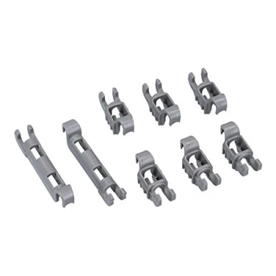 Abbildung von DL pro Lager Klammernset für Stachelreihen Bosch Siemens 00611472 611472 Clips Befestigung Klappstachelreihe Unterkorb Geschirrkorb unten Geschirrspüler Spülmaschine…