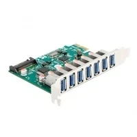 Abbildung von Delock 90104 PCI Express x1 Karte zu 7 x extern USB 5 Gbps... Adapter