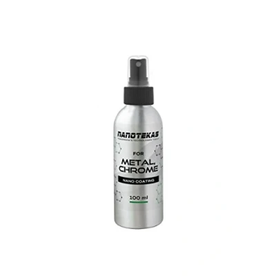 Abbildung von Nanotekas Nano Beschichtung für Metall, Chrom, Edelstahl, Fleckenschutz, wasserabweisend, 100 ml