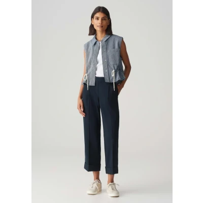 Abbildung von OPUS Maikito Fresh Stoffhose, Damen, Größe: 42, Coal blue