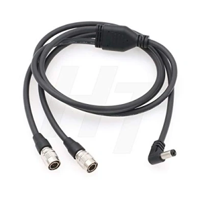 Abbildung von Y Splitter Stromkabel gewinkelt DC auf 2 x Hirose 4 Pin für Soundgeräte Recorder Zaxcom QRX100 Receiver 1,0m (dc 2x4pin)