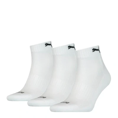Abbildung von Licence Puma Cushioned Quarter Socken 3er Pack White Größe: 43 46