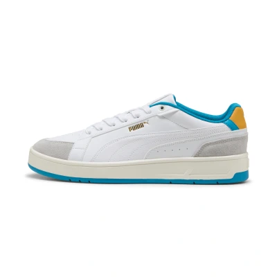 Abbildung von Puma Court Classico Sport Sneakers Unisex Schuhe White/Tropical Blue Größe: 44
