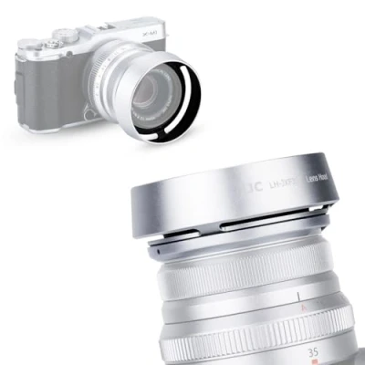 Abbildung von JJC Silber Round &amp; Bajonett Form Objektiv für Fujifilm FUJINON Lens XF35mm F2 R WR und XF23mm Ersetzt LH XF35 2 Objektivdeckel