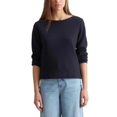 Abbildung von Marc O&#039;Polo Regular AUS Honeycomb Strickpullover, Damen, Größe: Large, Deep night blue