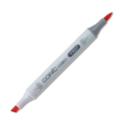 Abbildung von COPIC Ciao Marker Typ YR 07, Cadmium Orange, vielseitiger Layoutmarker, mit einer mittelbreiten und Brush Spitze