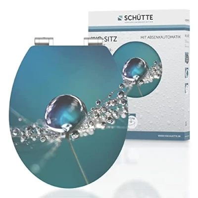 Abbildung von Schütte WC Sitz &quot;Water Drop&quot;, High Gloss mit MDF Holzkern, Absenkautomatik