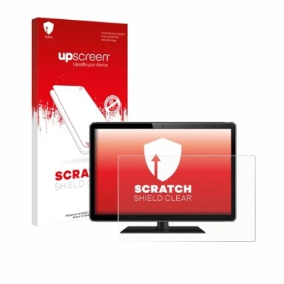Abbildung von upscreen 24&quot; Schutzfolie für 24,0 Zoll Standardgrößen (61 cm) [532 x 299 mm, 16:9] Kristallklar, Kratzschutz, Anti Fingerprint