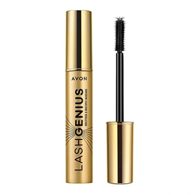 Abbildung von Avon LASH GENIUS Mascara Volumen, Länge, Lift, Intensität, Definition Perfekte Wimpern mit Smart Control Bürstchen Blackest Black