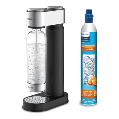 Abbildung von Philips Wassersprudler &quot;Viva&quot;, &amp; CO2 Zylinder,1L Kunststoff Flasche