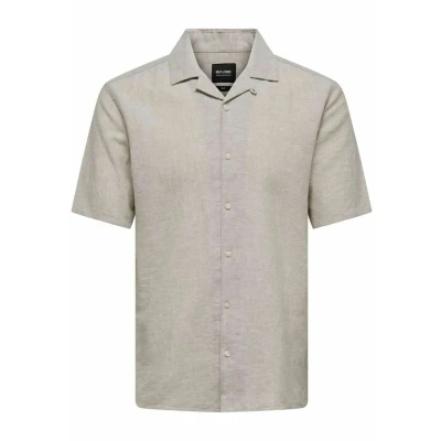 Abbildung von Only &amp; Sons Kurzarm Hemd, Herren, Größe: XS, Chinchilla