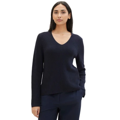 Abbildung von TOM Tailor Strickpullover, Damen, Größe: Medium, Sky captain blue