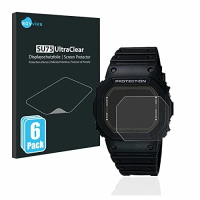 Abbildung von Savvies 6 Stück Schutzfolie für Casio G Shock GW 5000 1JF Displayschutz Folie Ultra Transparent