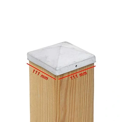 Abbildung von 6 x PFOSTENKAPPE PYRAMIDE 111 MM STAHL FEUERVERZINKT
