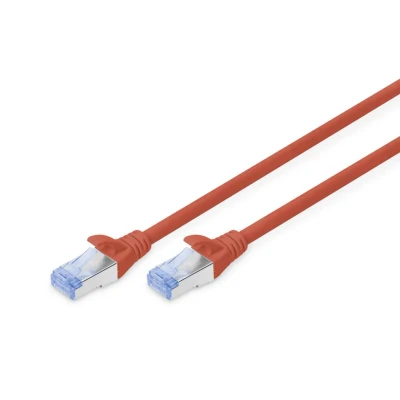 Abbildung von DIGITUS LAN Kabel Cat 5e 15m CCA Netzwerkkabel Mit RJ45 SF/UTP Geschirmt Kompatibel zu 6 &amp; 5 Rot