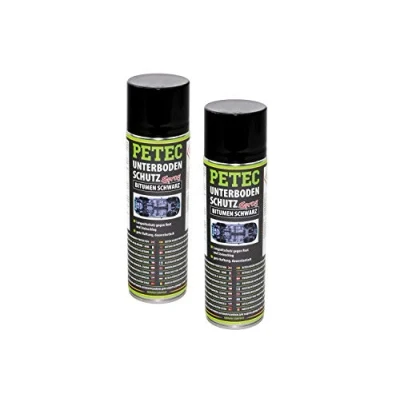 Abbildung von 2x500ml PETEC Unterbodenschutz Schutz Bitumen Schwarz Spray Langzeitschutz 73150
