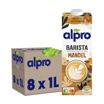 Abbildung von Alpro Barista Mandeldrink, UHT, 8x1L vegan &amp; laktosefrei reich an Ballaststoffen, mit Calcium und Vitaminen