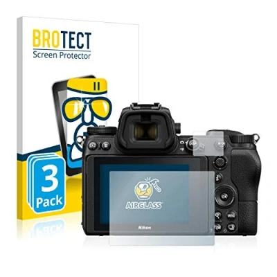 Abbildung von BROTECT Schutzglas für Nikon Z 6 / 7 (3 Stück) Schutzfolie Panzer Folie Glas [Extrem Kratzfest 9H, Anti Fingerprint, Ultra Transparent]