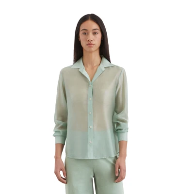 Abbildung von Marc O&#039;Polo Hemdbluse, Damen, Größe: 36, Dusty mint