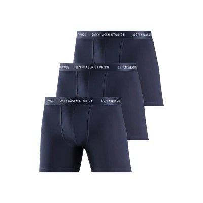Abbildung von Copenhagen Studios Boxer Boxershorts für Herren (3 St) mit längerem Bein und Logobund