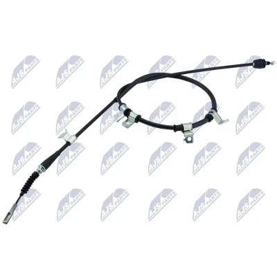 Abbildung von NTY HLR HY 001 Handbremsseil hinten links 1715, 1518 Scheibenbremse HYUNDAI: i30 I Schrägheck, Kombi