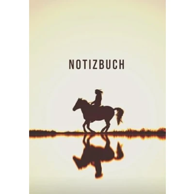 Abbildung von NOTIZBUCH A5 BLANKO Pferd und Reiter: Journal zum Selbstgestalten oder als Zeichenbuch, Skizzenbuch, Blankobuch, Malbuch 110 Seiten leer Weißes Papier Softcover