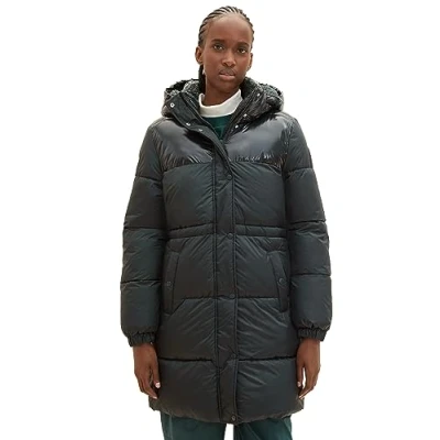 Abbildung von TOM Tailor Denim Puffer MIT Abnehmbarer Kapuze Wintermantel, Damen, Größe: Large, Huntsman green