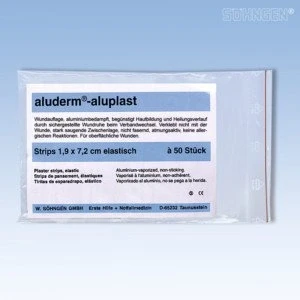 Abbildung von Söhngen Wundpflaster aluderm aluplast elastisch Strips 1,9x7,2cm VE=50