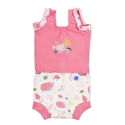 Abbildung von Splash About Baby Mädchen Happy Nappy Costume One Piece Swimsuit, Forest Walk, 0 4 Monate