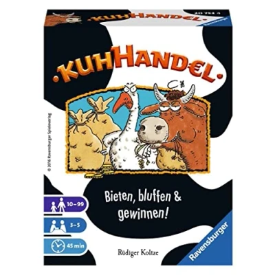 Abbildung von Ravensburger 20753 Kuhhandel, Auktionsspiel für 3 5 Spieler, Kartenspiel mit Kühen ab 10 Jahren, Versteigerung