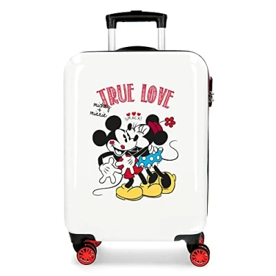 Abbildung von Disney Mickey True Love Kabinenkoffer Weiß 38x55x20 cms Hartschalen ABS Kombinationsschloss 34L 2,6Kgs 4 Doppelräder Handgepäck