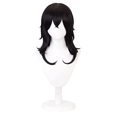 Abbildung von HIROAKIYA EraserHead Shota Aizawa Wig, MHA My Hero Academia Cosplay Wig with Cap