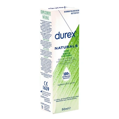 Abbildung von durex Gleitgel Naturals Extra sensitiv, 1 tlg., 100% natürliche Inhaltsstoffe (50 ml)