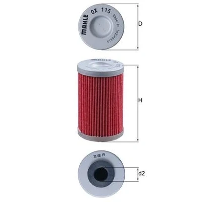 Abbildung von MAHLE ORIGINAL OX 115 Ölfilter Filtereinsatz