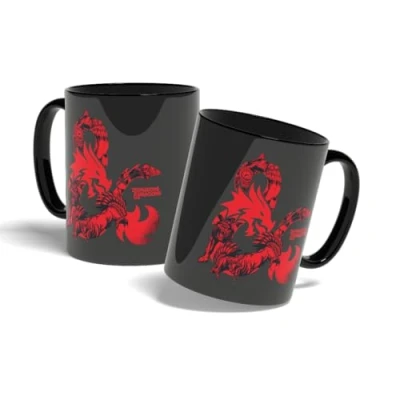 Abbildung von Konix Dungeons &amp; Dragons Tasse Keramiktasse 320 ml Monsters Motiv Schwarz und Rot