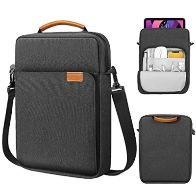 Abbildung von MoKo 9 11&quot; Tablet Tasche Hülle, Tragetasche für iPad Pro 11 M2 2022 2018/iPad 10. 10,9 2022/iPad Air 5 10,9&quot; 4 10,9/Galaxy Tab S9 2023/Galaxy S8/A8/A7 2022, Schwarz+Grau