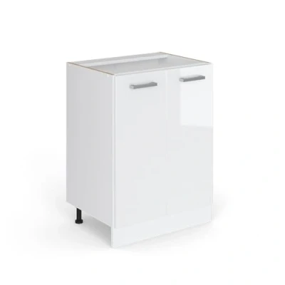 Abbildung von Vicco Unterschrank R Line, Weiß Hochglanz/Weiß, 60 cm ohne Arbeitsplatte
