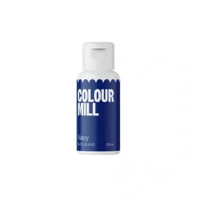 Abbildung von Colour Mill Oil Blend Navy Lebensmittelfarbe auf Ölbasis Lebensmittelfarben für Schokolade, Fondant, Cupcakes, Kuchen, Backen, Macaron Food Coloring Tortendeko 20ml