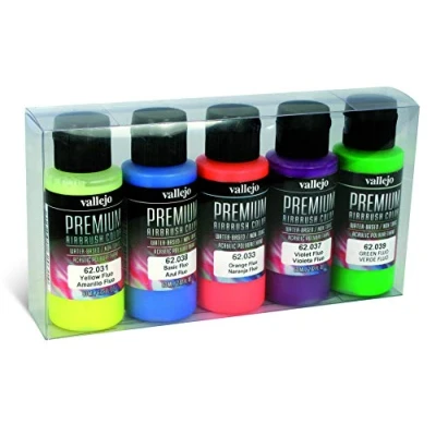 Abbildung von Vallejo Premium Color 60 ml fluoreszierende Farben Set (Set von 5)