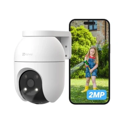 Abbildung von EZVIZ 2MP WLAN Überwachungskamera aussen, Pan&amp;Tilt Kamera mit 2 Wege Audio, Personenerkennung, automatischer Verfolgung und aktiver Verteidigung, C8c