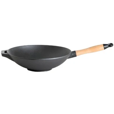 Abbildung von Gusseisen Wok 30 cm, geeignet für alle Herdarten inkl. Induktion