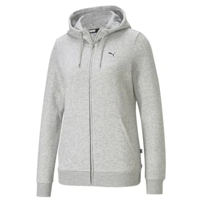 Abbildung von PUMA Women&#039;s ESS Small Logo Full Zip Hoodie FL Light Gray Heather Cat Sweatjacke, M