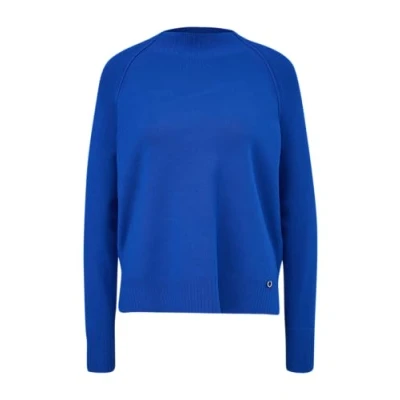 Abbildung von comma Raglan ÄRMELN Strickpullover, Damen, Größe: 34, Royalblau